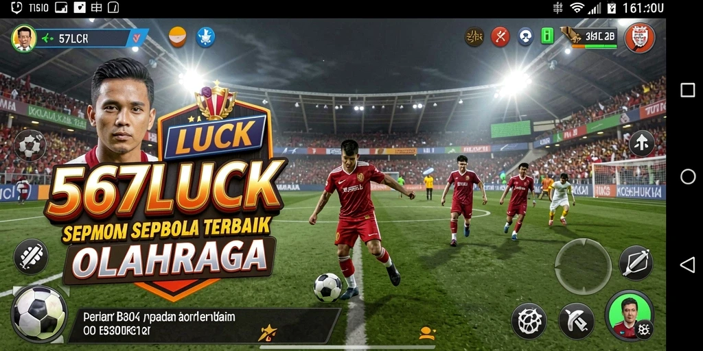 Screenshot utama dari gameplay <strong>567LUCK</strong> menampilkan aksi menegangkan di lapangan.