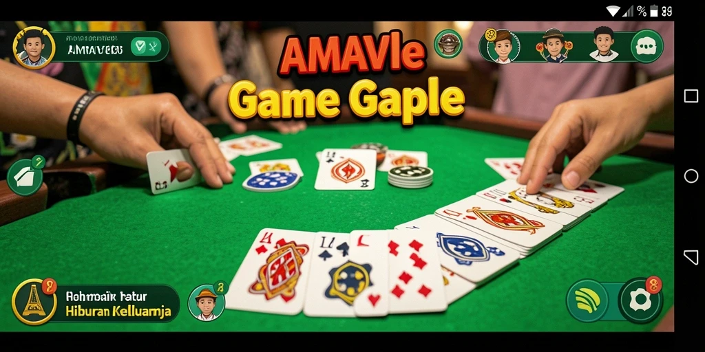 Screenshot utama AMAVI88 menampilkan serunya permainan Gaple.