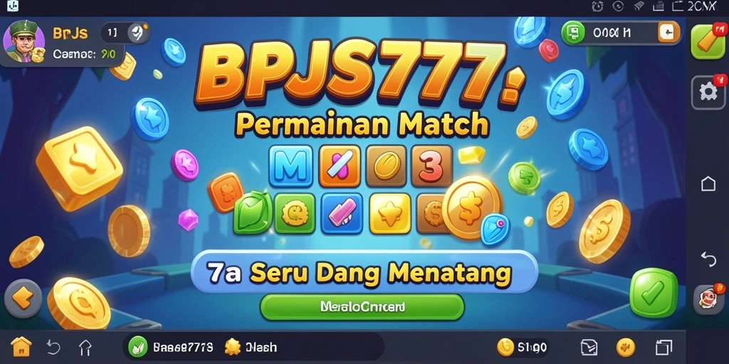Screenshot gameplay BPJS777 menampilkan aksi seru permainan Match-3.