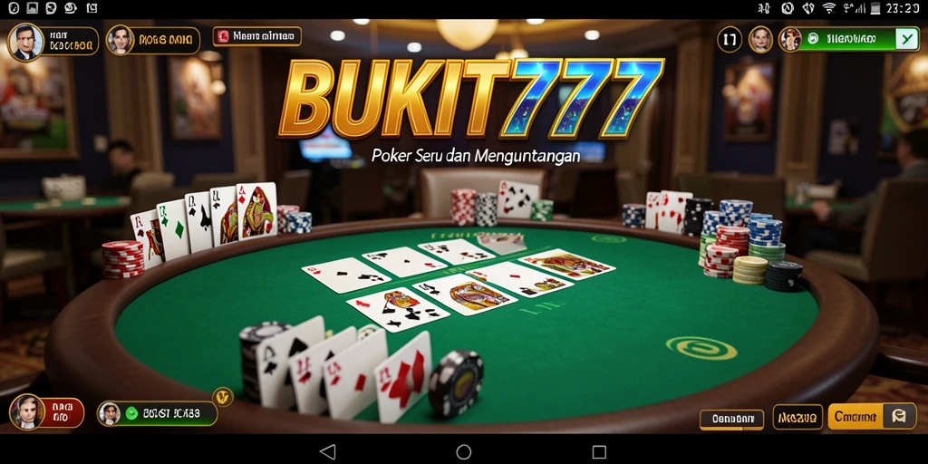 Tampilan screenshot BUKIT777 menampilkan gameplay Poker yang menarik.