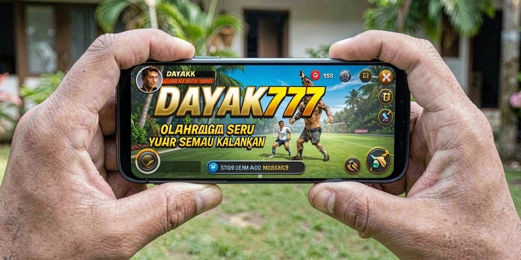 Tangkapan layar menampilkan aksi seru saat bermain olahraga di DAYAK777.