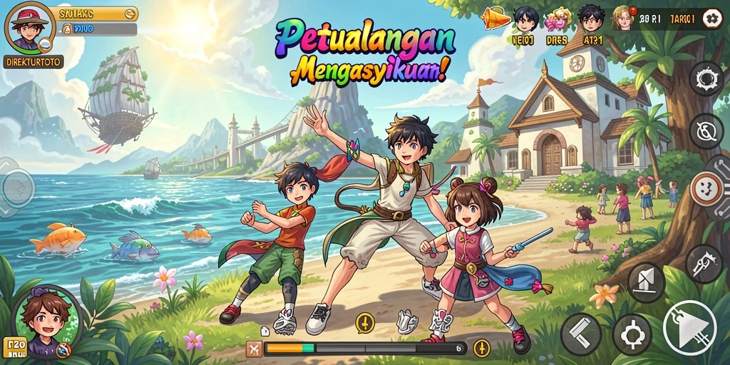 Gameplay seru dengan karakter anime yang menarik.
