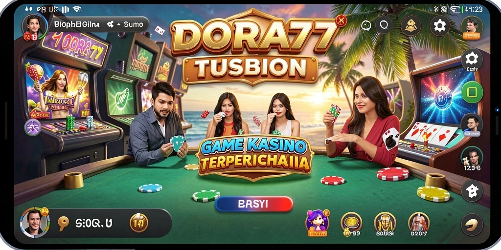 Tampilan menarik dari gameplay kasino di DORA77.
