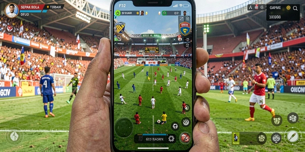 Tampilan gameplay F32 yang menakjubkan saat bertanding di lapangan.