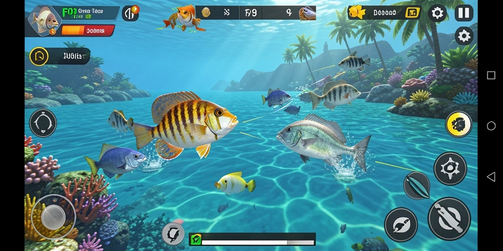 Gameplay seru menembak ikan dengan efek visual menakjubkan.
