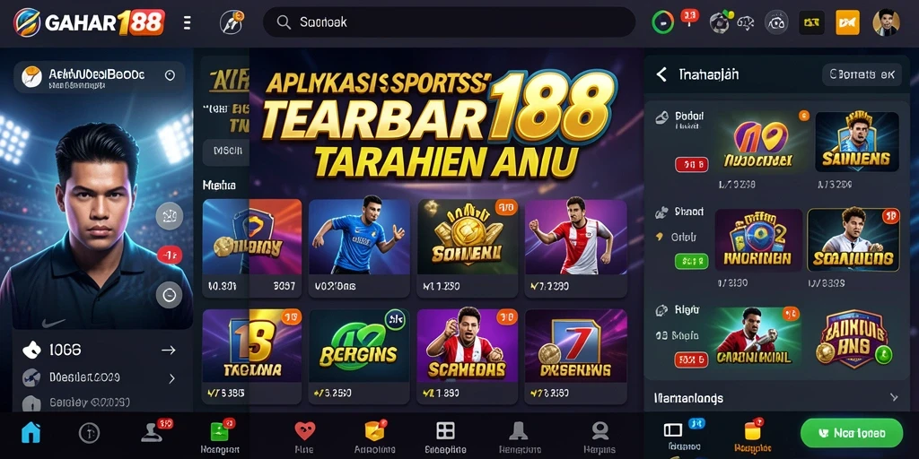 Tampilan utama GAHAR188 dengan berbagai pilihan taruhan olahraga.