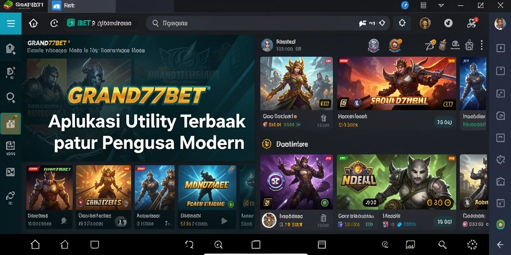 Tampilan antarmuka GRAND77BET yang intuitif dan modern.