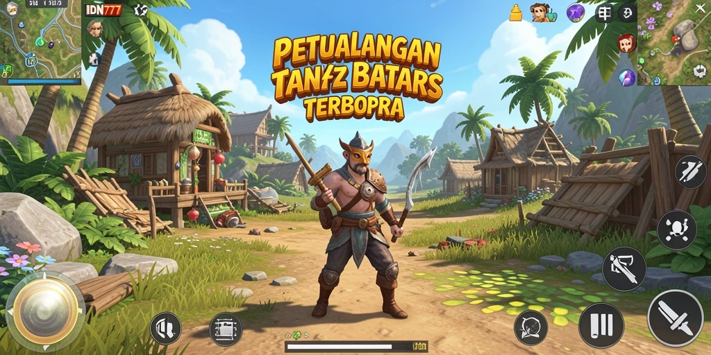Screenshot gameplay IDN777 menunjukkan eksplorasi dunia yang luas dan dinamis.