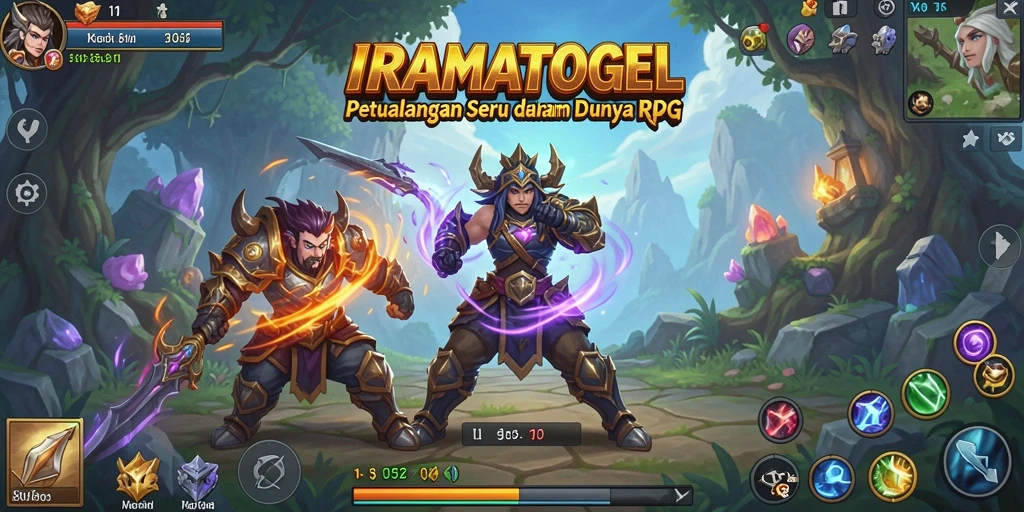 Tampilan gameplay menarik dari IRAMATOGEL yang penuh petualangan RPG.