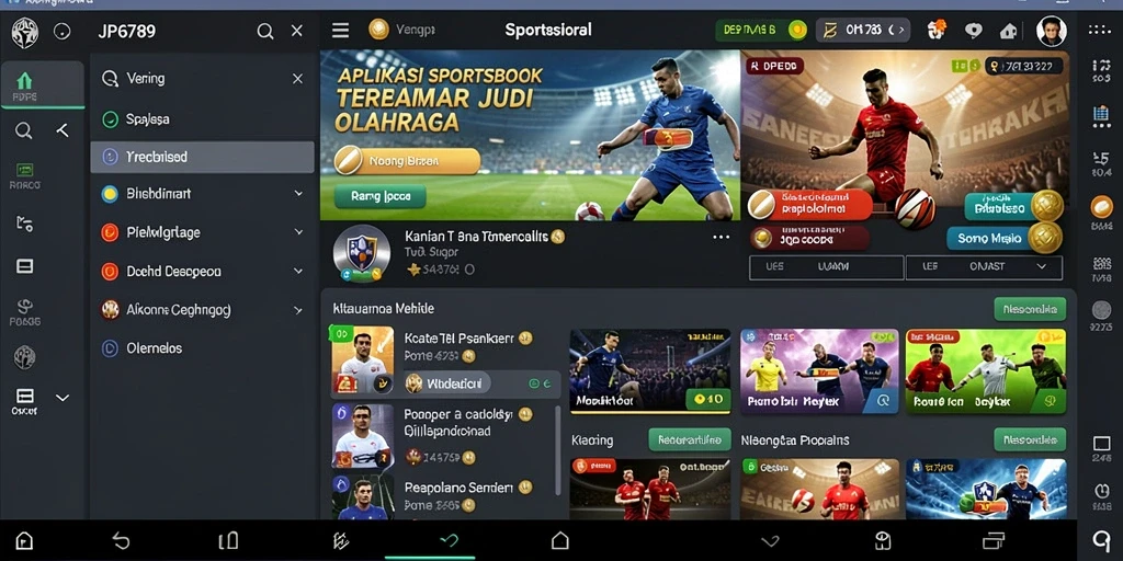Tampilan menarik dari gameplay sportsbook JP6789.