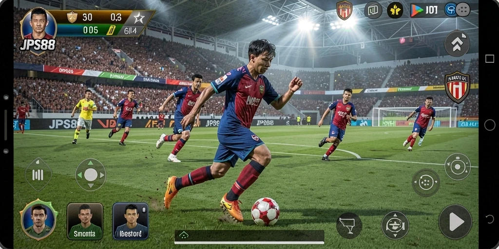 Gameplay menarik dari JPS88 dengan aksi sepak bola intens.