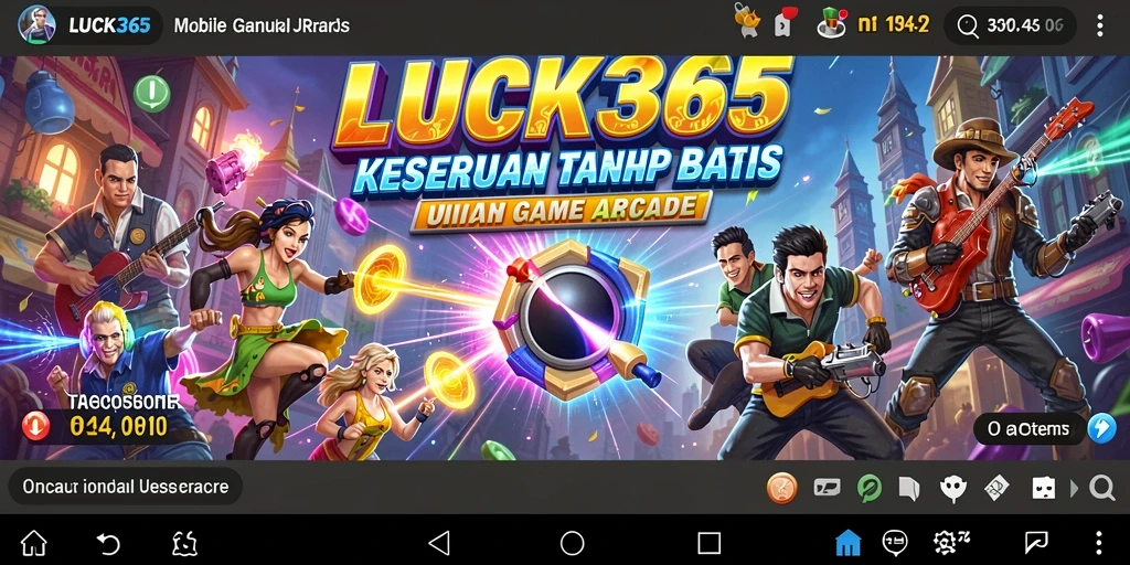 Tampilan gameplay dari LUCK365 yang penuh aksi.