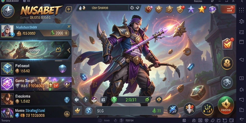 Screenshot gameplay NUSABET yang menunjukkan pertempuran strategis.