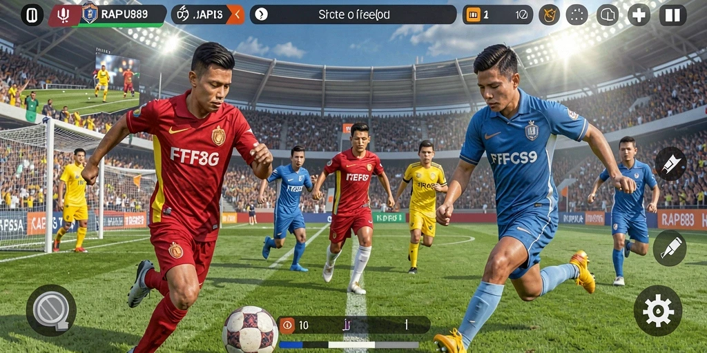 Tampilan gameplay menarik dari RAP89 yang penuh aksi olahraga.