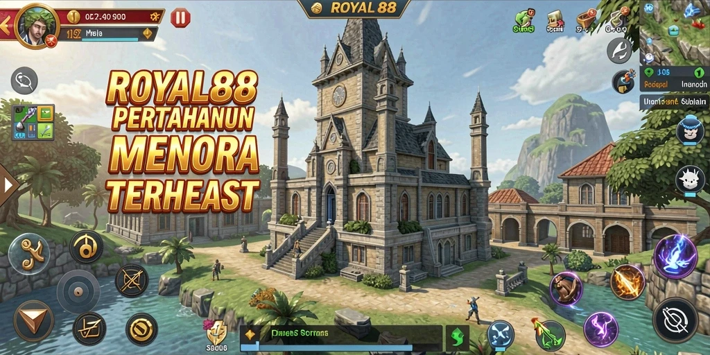 Screenshot gameplay ROYAL88 yang menunjukkan aksi menara pertahanan yang menarik.