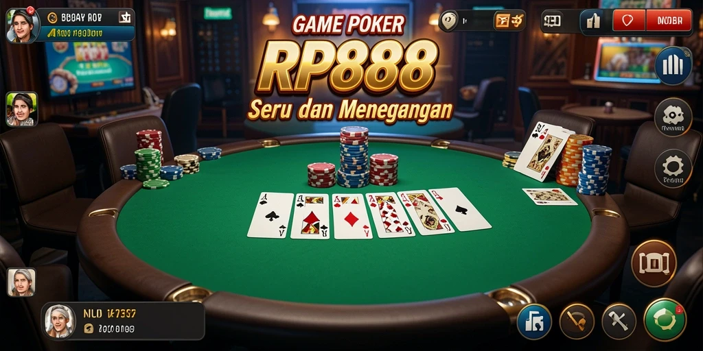 Screenshot gameplay RP888 menampilkan keseruan bermain Poker.