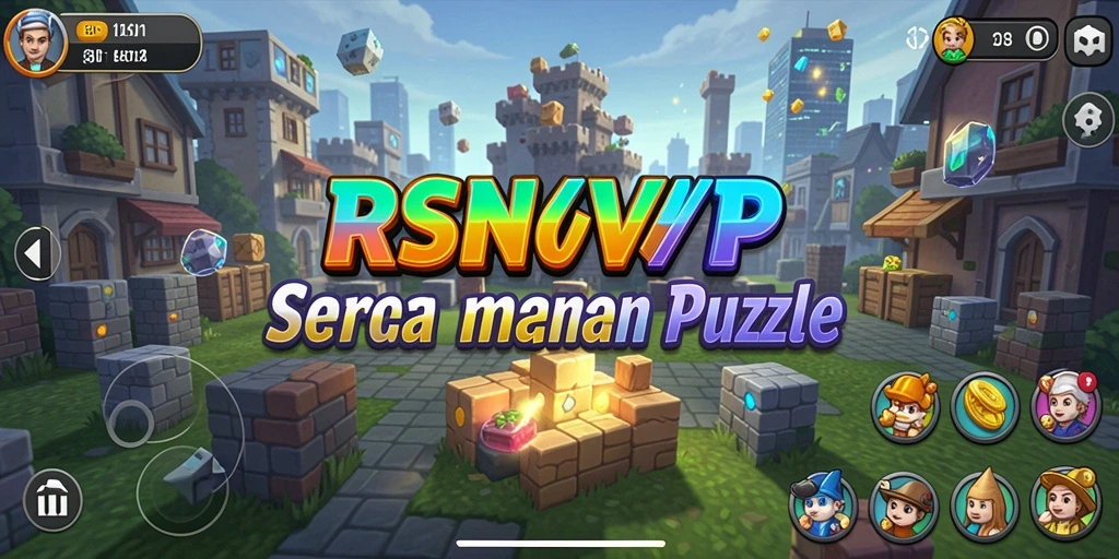 Screenshot gameplay RSNVIP menampilkan tantangan puzzle yang seru.