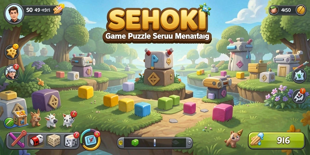 Tampilan gameplay SEHOKI yang seru dan menantang.