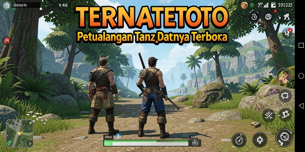 Screenshot gameplay TERNATETOTO menampilkan aksi di dunia terbuka.