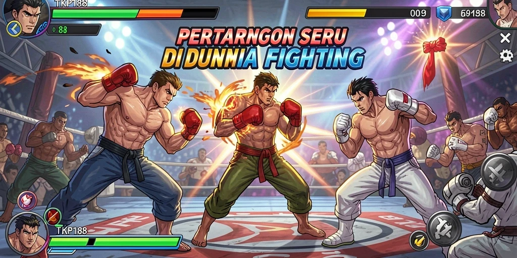 Screenshot TKP188 memperlihatkan aksi pertarungan yang seru dan mendebarkan.