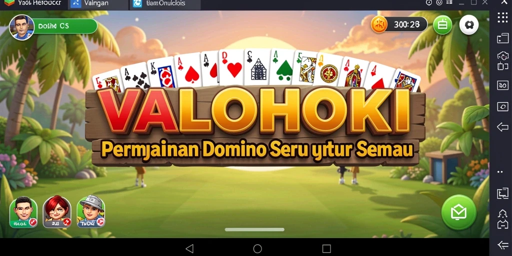 Screenshot VALOHOKI menampilkan aktifitas permainan Domino yang seru.