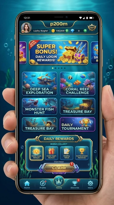 Tampilan halaman utama p200m yang informatif.